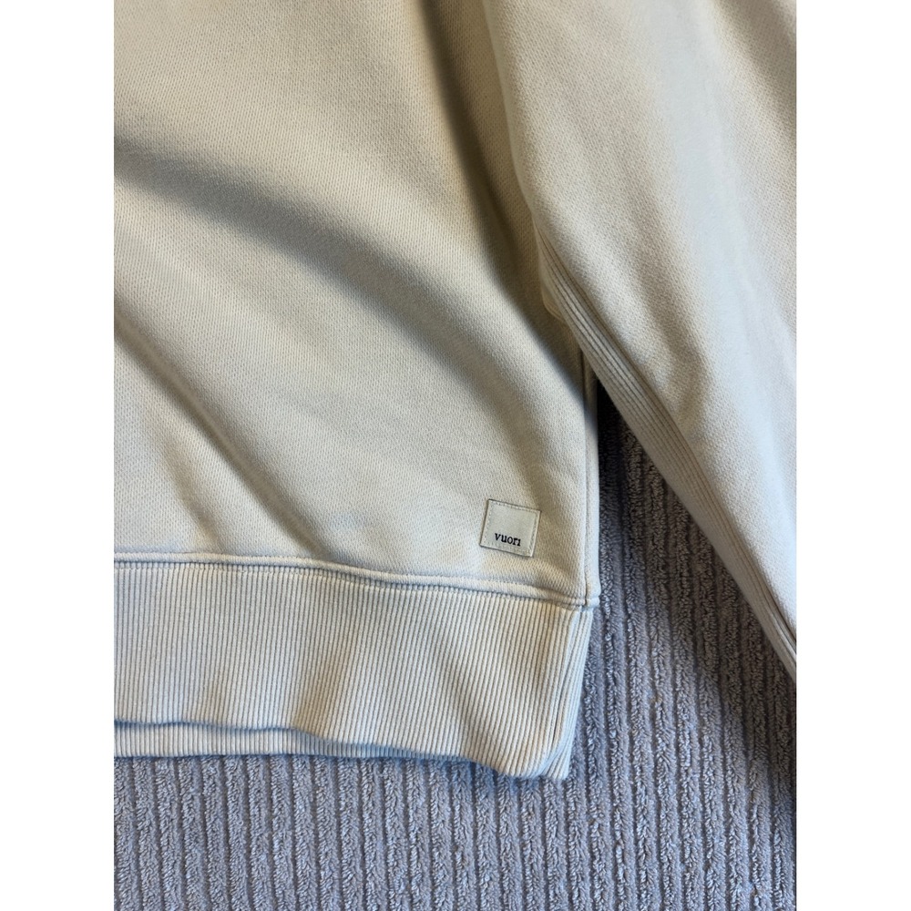 Vuori Restore Cardigan Womens M or S Cream Button Front V-Neck Sweatshirt - Picture 4 of 8